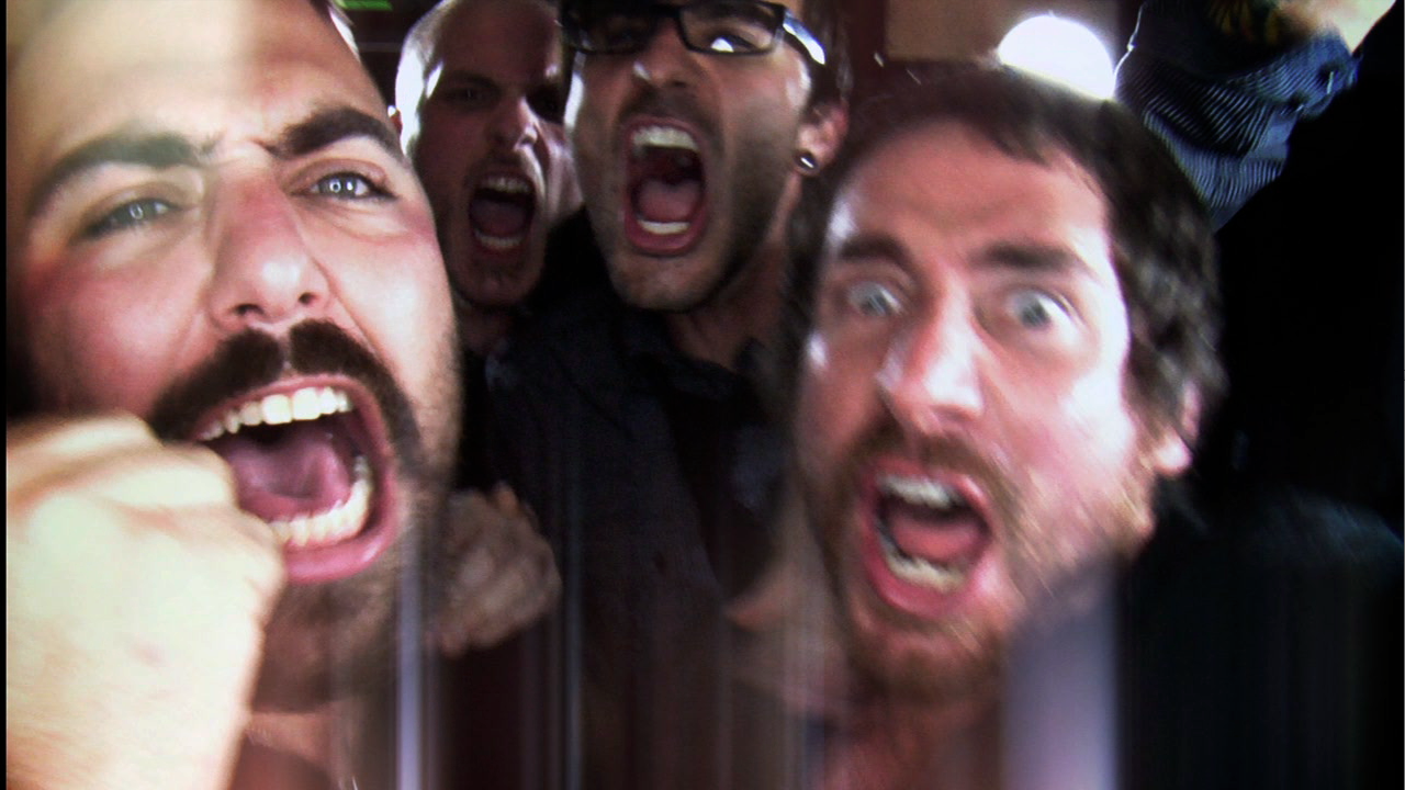 Gang vocals. The exact frame the camera was recording in the Photoflex ad